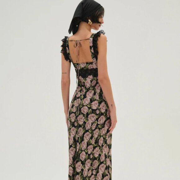 FOR LOVE & LEMONS Fallen Rose Maxi Dress NWT - Picture 2 of 13